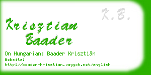 krisztian baader business card